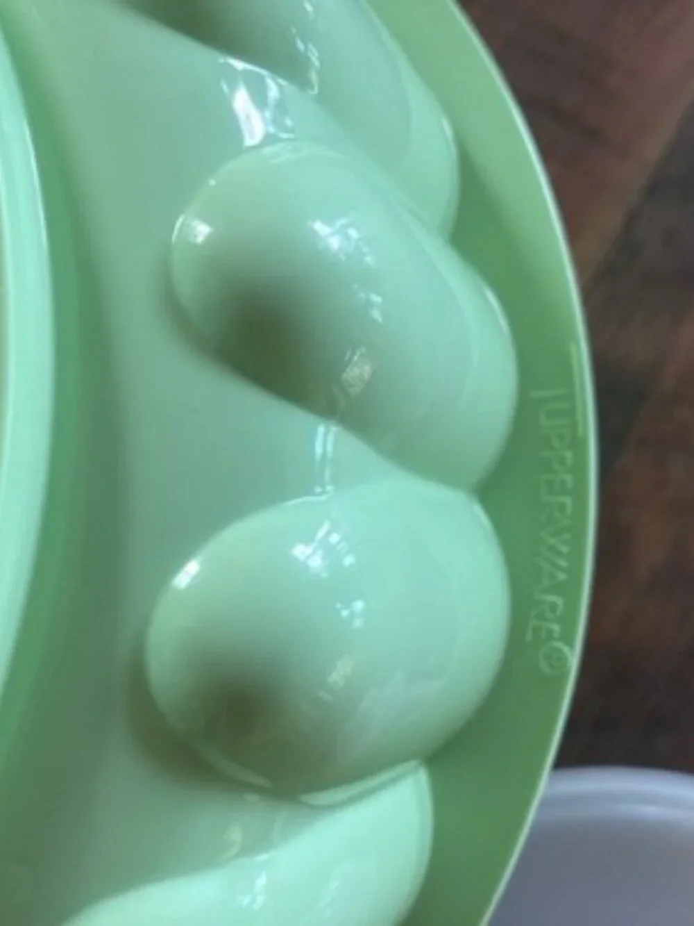 Vintage Tupperware 3 Piece Cold Jello Mold Green Retro Mid Century 1202-5
